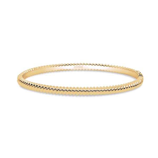 Yellow Gold Spiral Bangle, Large